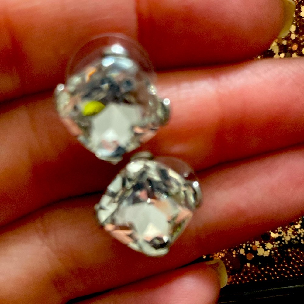 Designer Huge Sparkling Stud Custom Jewelry Earrings Never Used